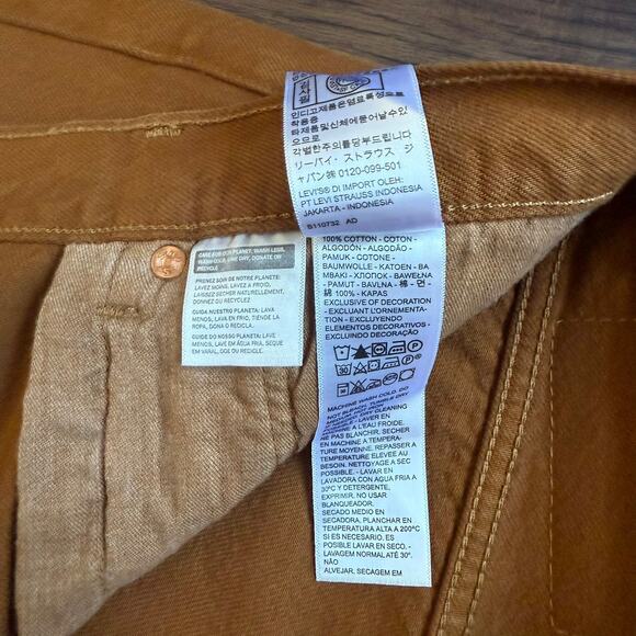 Levi’s 501 Original Jeans Tan Brown Khaki 100% Cotton 36x30 - Picture 9 of 10